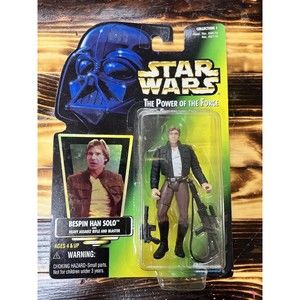 Star Wars POTF Power Of The Force  Bespin Han Solo Kenner 1997 Green Card New
